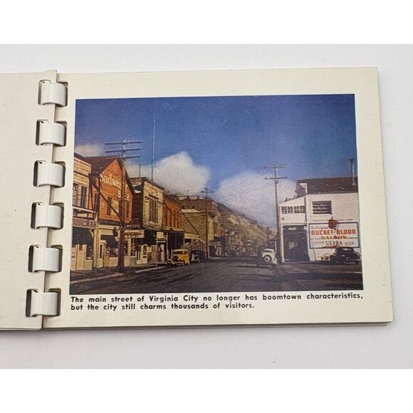 Historic Virginia City Souvenir Mini Photo Book Nevada Kodachrome Repros - Picture 3 of 11